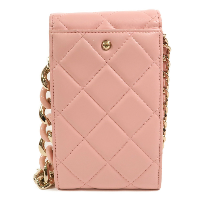 CHANEL 羊皮皮革Phone Bag鏈帶肩背袋-1