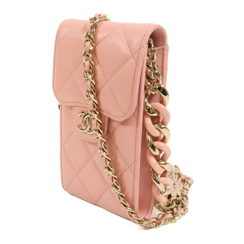 CHANEL 羊皮皮革Phone Bag鏈帶肩背袋-2