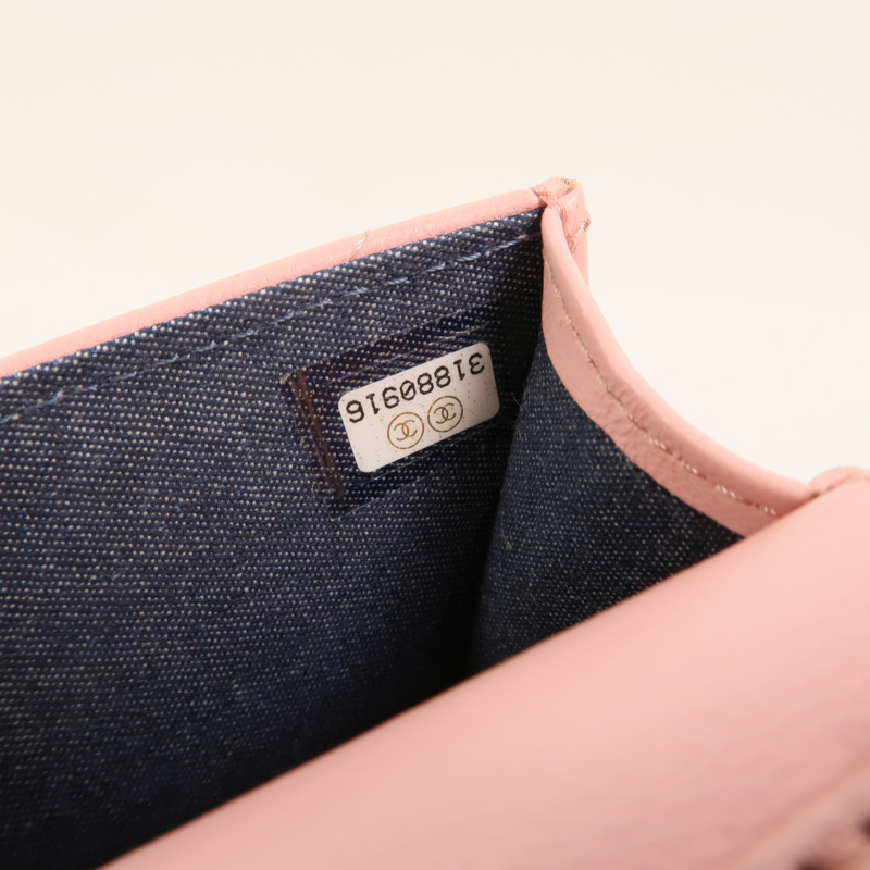 CHANEL 羊皮皮革Phone Bag鏈帶肩背袋-7