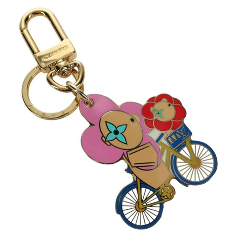 路易威登 Porte Cres Vivienne Vero 吊飾，金屬金色 M00871，正品 LNZ862M