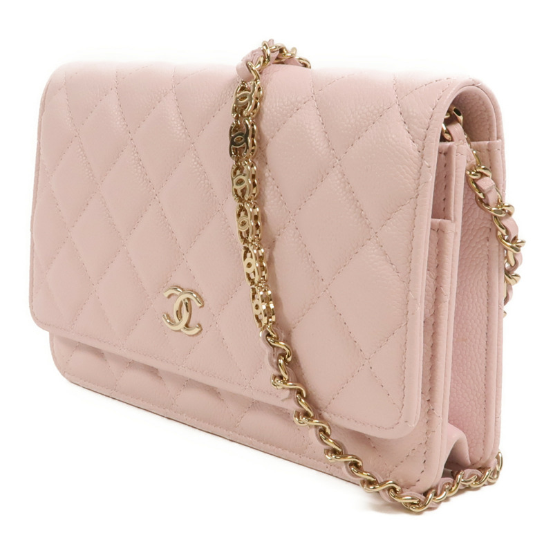 CHANEL 牛皮皮革WOC Wallet On Chain鏈帶肩背袋-2