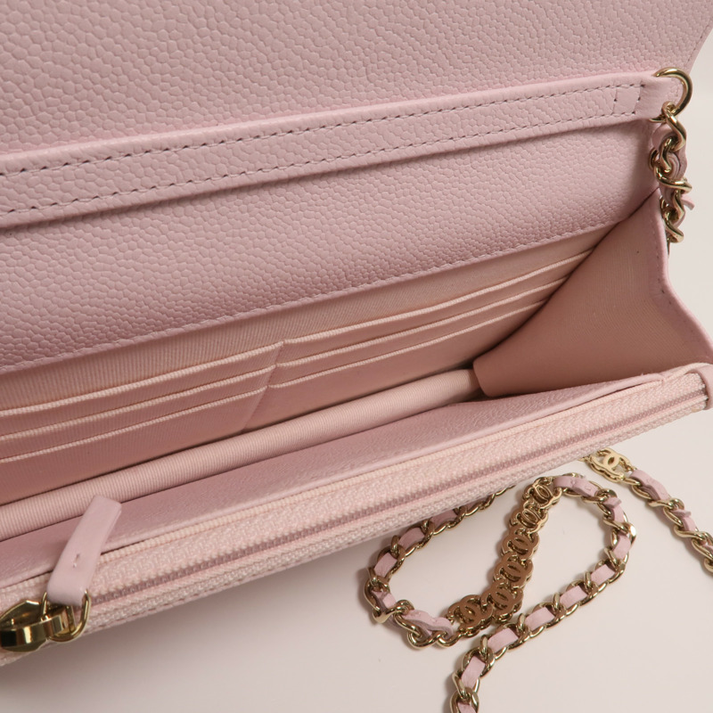 CHANEL 牛皮皮革WOC Wallet On Chain鏈帶肩背袋-4