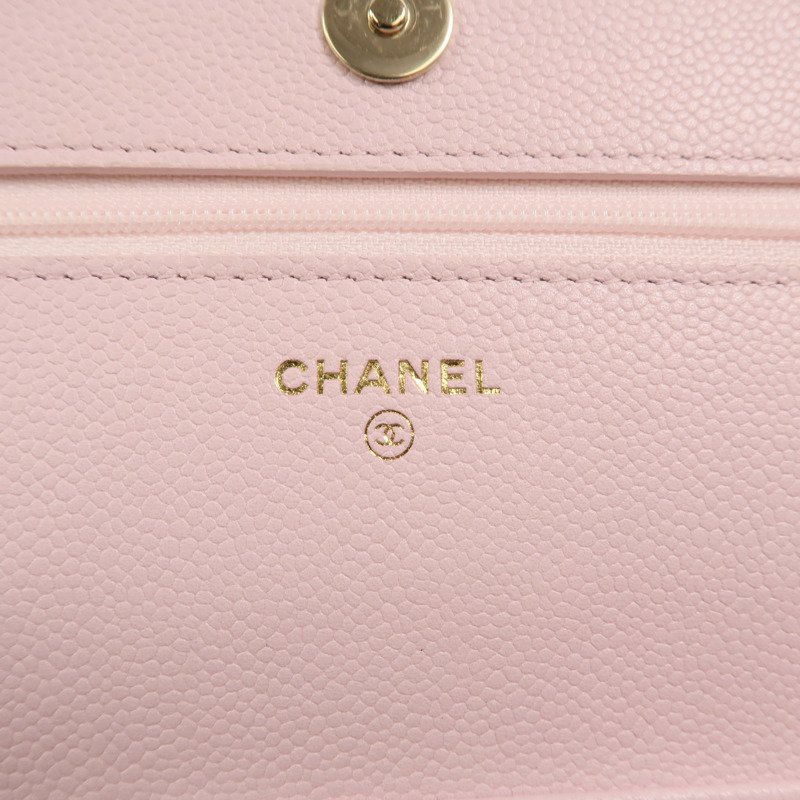 CHANEL 牛皮皮革WOC Wallet On Chain鏈帶肩背袋-5