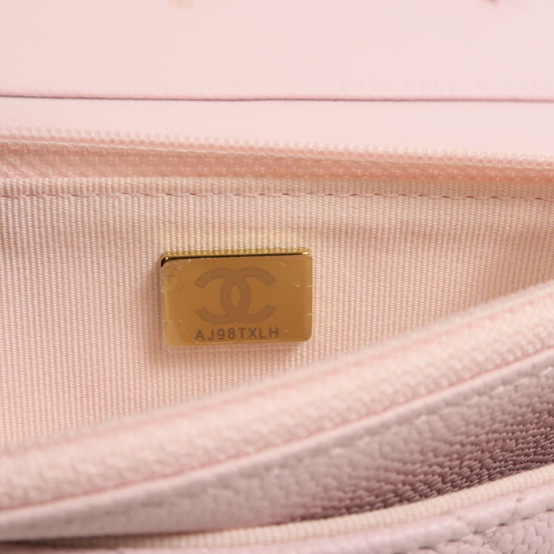 CHANEL 牛皮皮革WOC Wallet On Chain鏈帶肩背袋-6