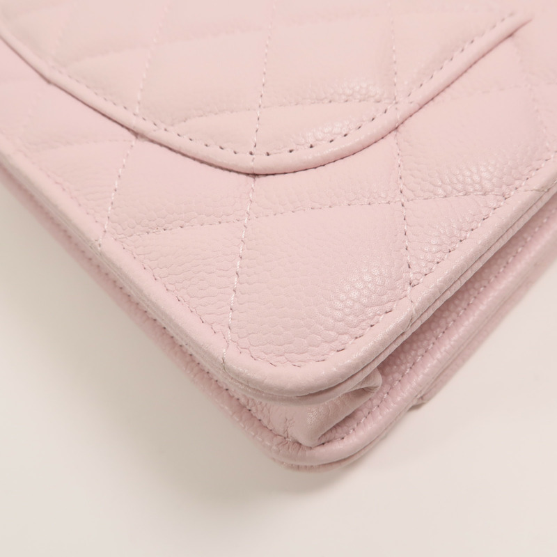 CHANEL 牛皮皮革WOC Wallet On Chain鏈帶肩背袋-11