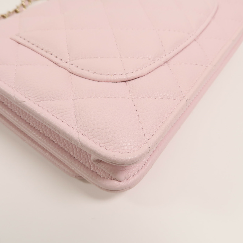 CHANEL 牛皮皮革WOC Wallet On Chain鏈帶肩背袋-12