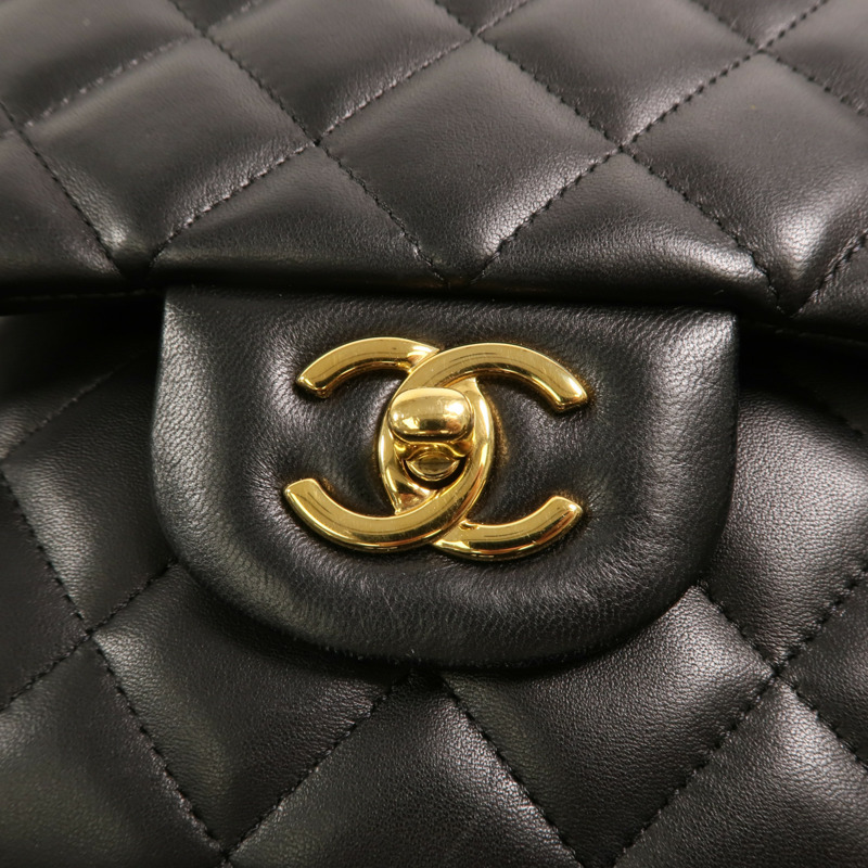 CHANEL 羊皮皮革Classic Jumbo鏈帶肩背袋-9