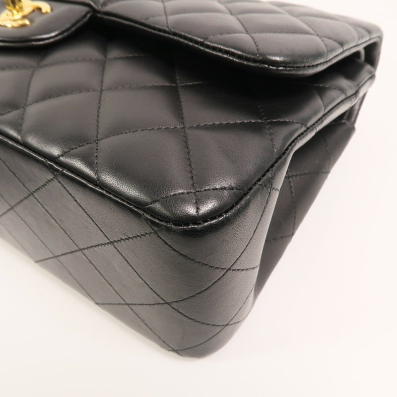 CHANEL 羊皮皮革Classic Jumbo鏈帶肩背袋-12