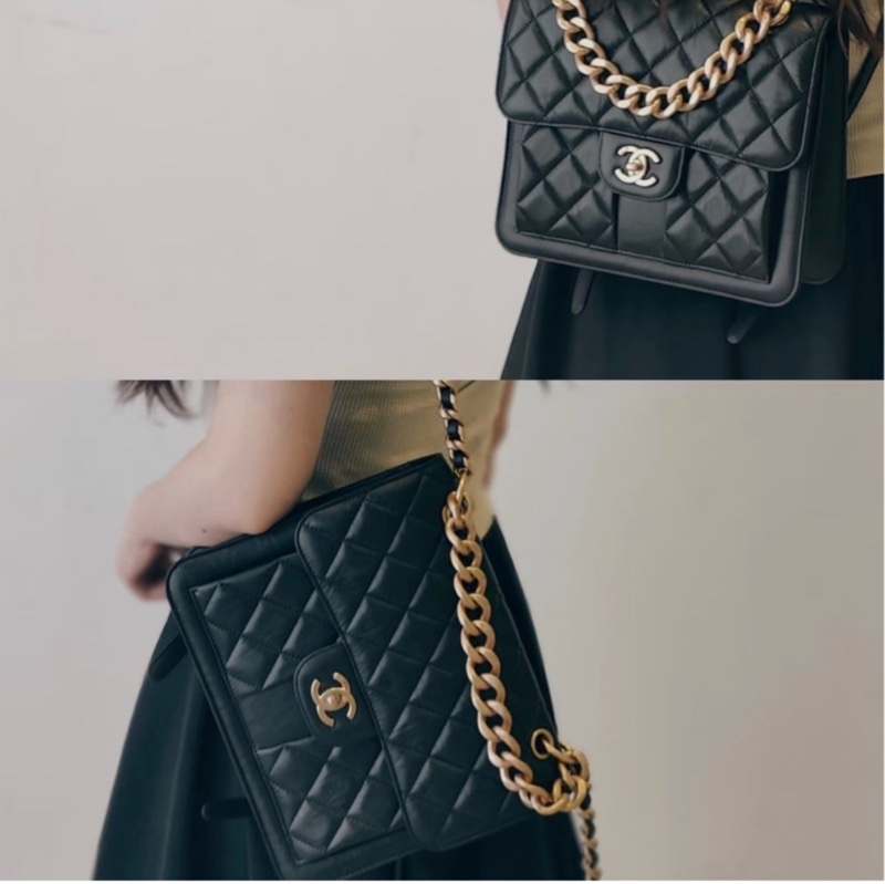 Chanel 23S牛皮後背包 超級無敵好看👀-10