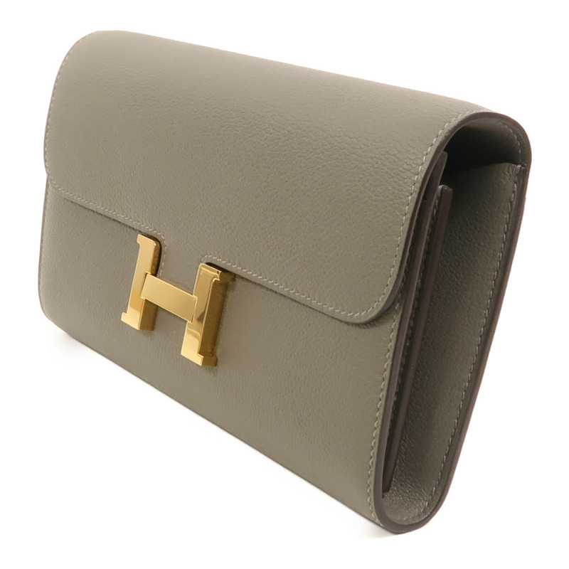 HERMES Evercolor皮革Constance To Go肩背袋Gris Meyer-2