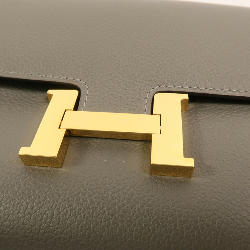 HERMES Evercolor皮革Constance To Go肩背袋Gris Meyer-8