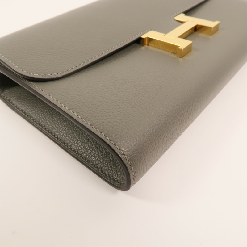 HERMES Evercolor皮革Constance To Go肩背袋Gris Meyer-11
