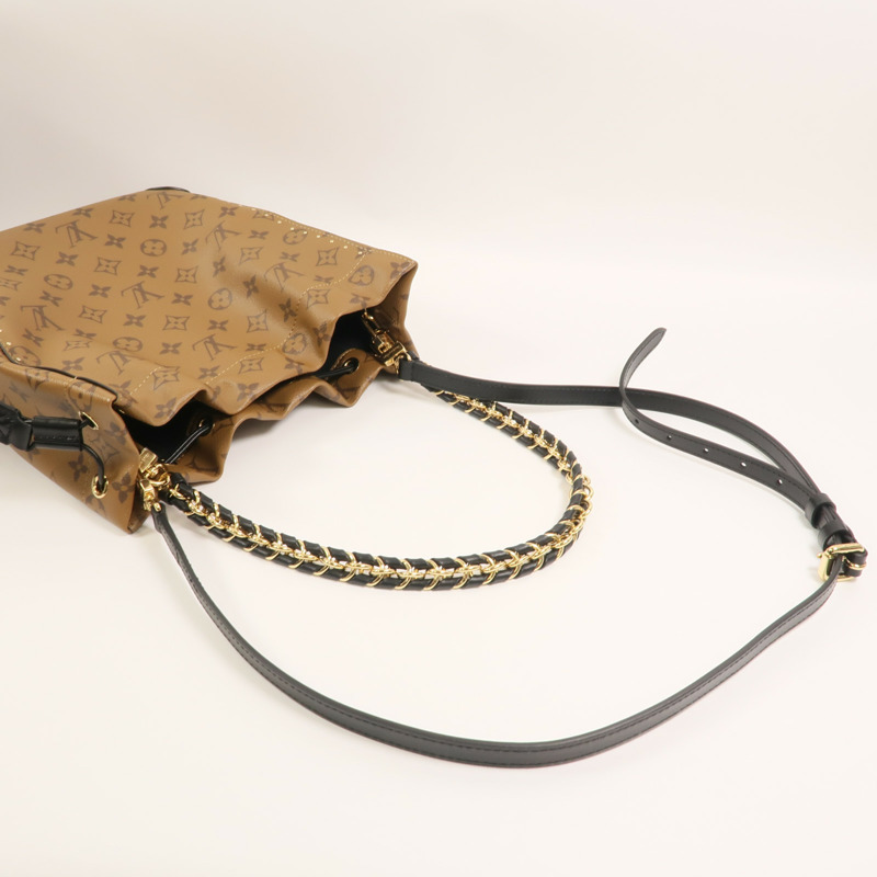 LOUIS VUITTON Monogram Reverse Noe Trunk PM手挽肩背兩用袋-6