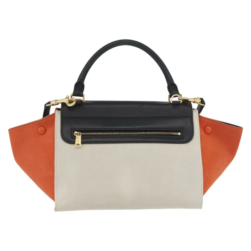 【日本直送】CELINE Trapeze 手提包 皮革 2way Multicolor Gold Auth gh1957A-1