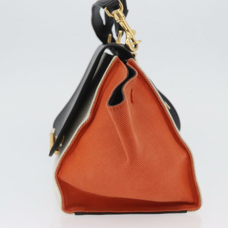 【日本直送】CELINE Trapeze 手提包 皮革 2way Multicolor Gold Auth gh1957A-2