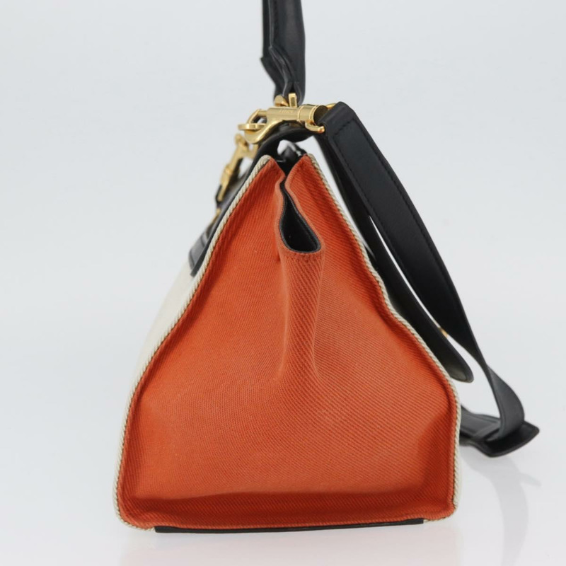 【日本直送】CELINE Trapeze 手提包 皮革 2way Multicolor Gold Auth gh1957A-3