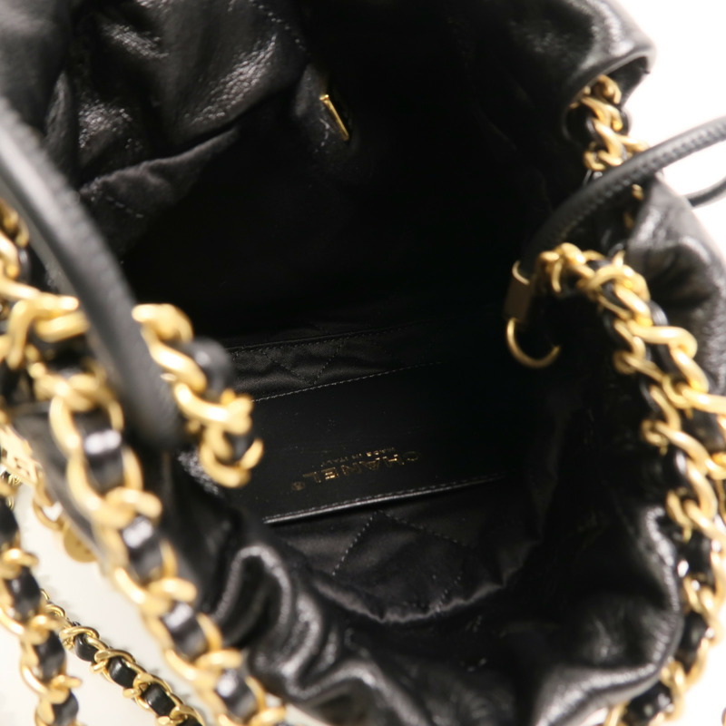 CHANEL 牛皮皮革Chanel 22 Mini With Pearl金扣手挽肩背兩用袋-4