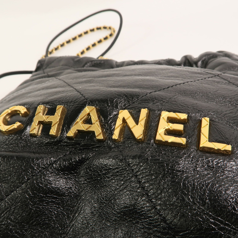 CHANEL 牛皮皮革Chanel 22 Mini With Pearl金扣手挽肩背兩用袋-8