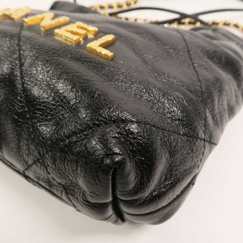 CHANEL 牛皮皮革Chanel 22 Mini With Pearl金扣手挽肩背兩用袋-11