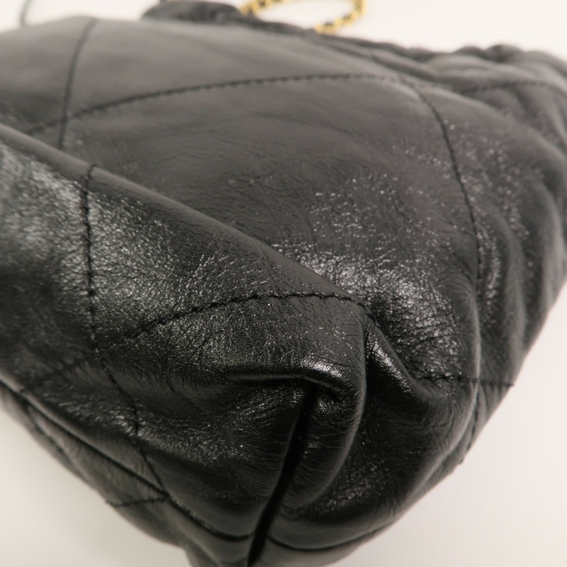 CHANEL 牛皮皮革Chanel 22 Mini With Pearl金扣手挽肩背兩用袋-13