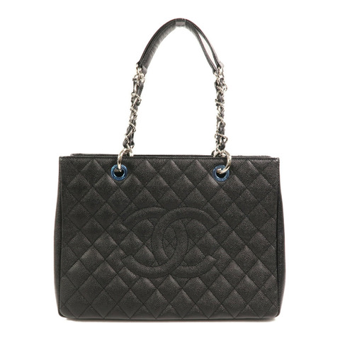 CHANEL 牛皮皮革GST Grand Shopping Tote Bag鏈帶肩背袋