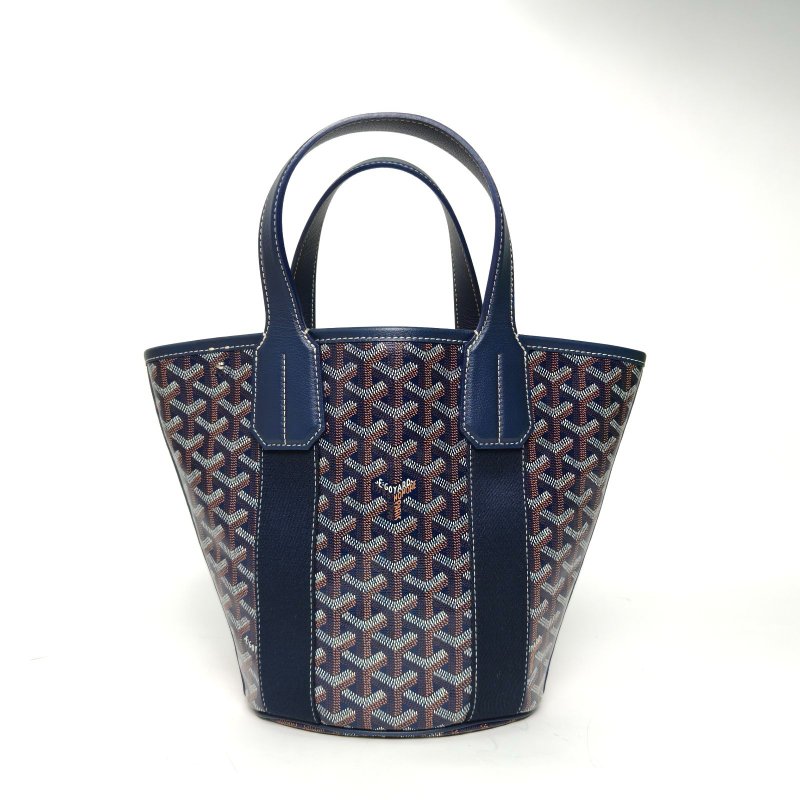 GOYARD Belharra托特包藍色牛皮/帆布老花Belharra肩背包-2