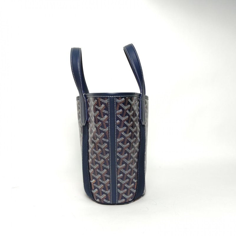 GOYARD Belharra托特包藍色牛皮/帆布老花Belharra肩背包-3