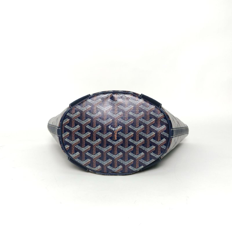 GOYARD Belharra托特包藍色牛皮/帆布老花Belharra肩背包-4