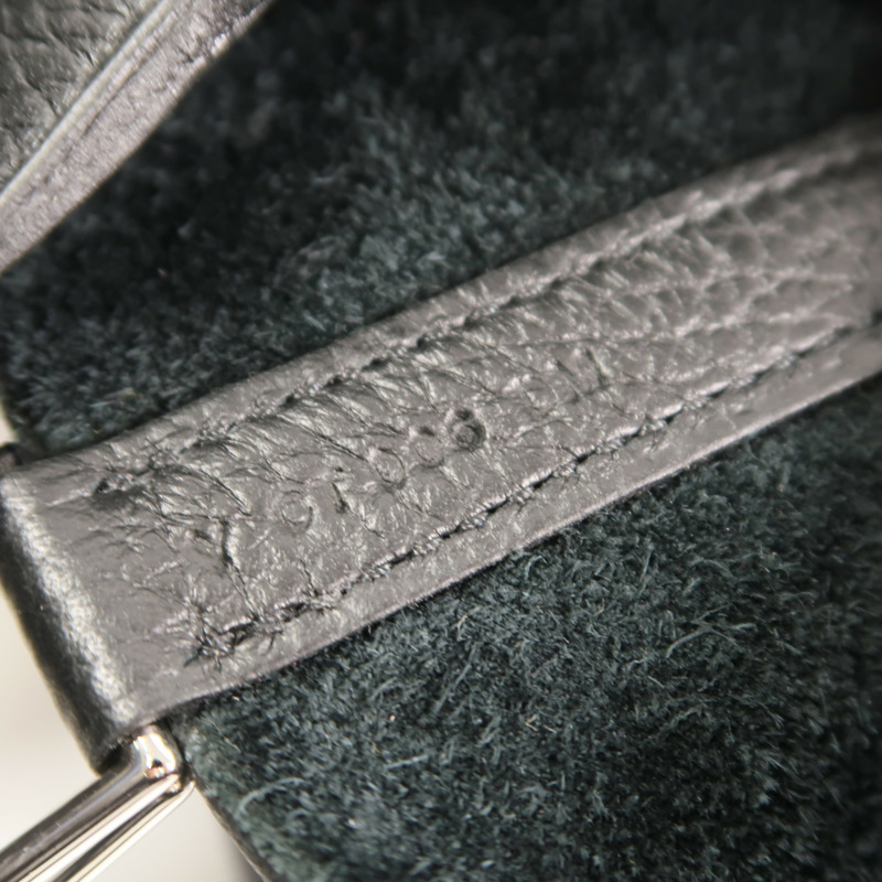 HERMES Clemence皮革Picotin MM手挽袋Noir-6