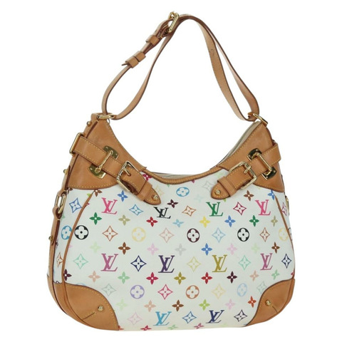路易威登 Monogram Multicolor Greta 手提包 白色 M40195 LV 正品 BA11354V