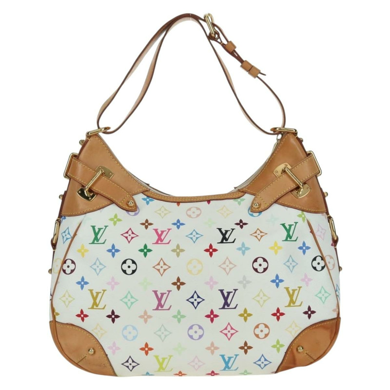 【日本直送】路易威登 Monogram Multicolor Greta 手提包 白色 M40195 LV 正品 BA11354V-1