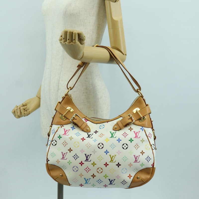 【日本直送】路易威登 Monogram Multicolor Greta 手提包 白色 M40195 LV 正品 BA11354V-23