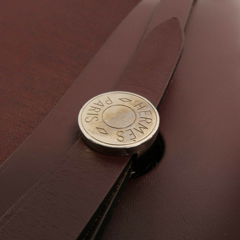 HERMES Toile H帆布Herbag PM手挽肩背兩用袋Rouge Sellier-8