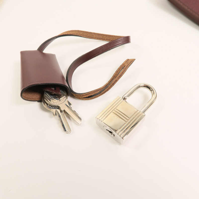 HERMES Toile H帆布Herbag PM手挽肩背兩用袋Rouge Sellier-10