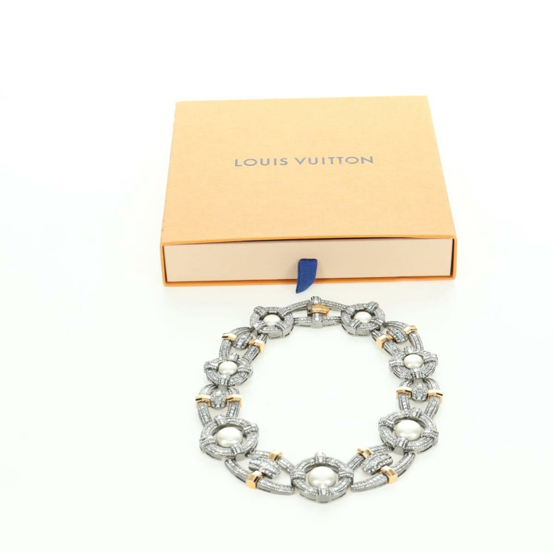 【日本直送】路易威登 Collier LV Windsor 金屬銀色手鍊 MP2199 LV Auth LNZ615SM-11