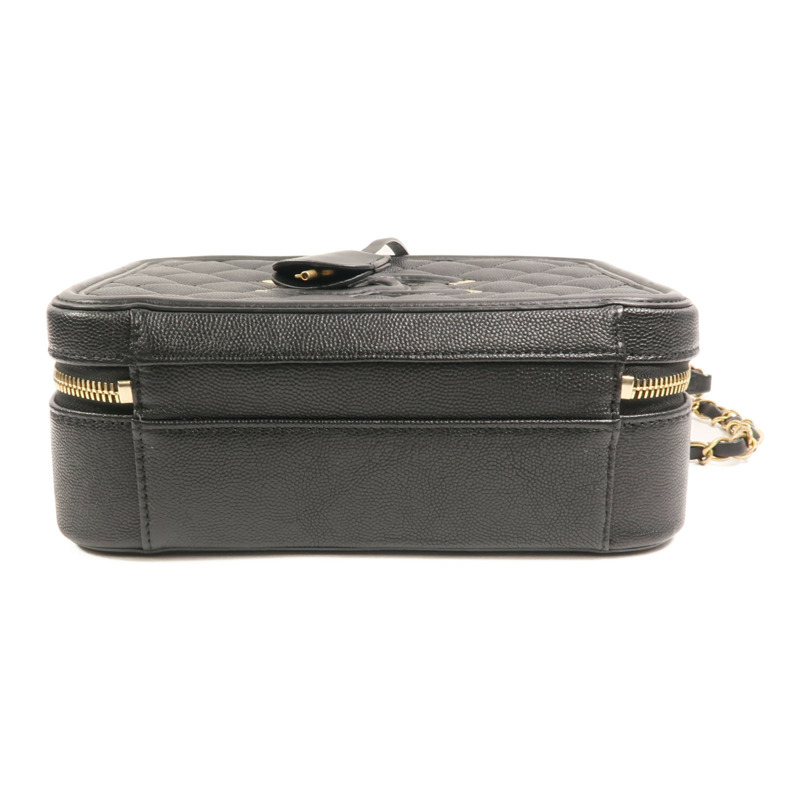 CHANEL 牛皮皮革Medium Vanity Case鏈帶手挽肩背兩用袋-3