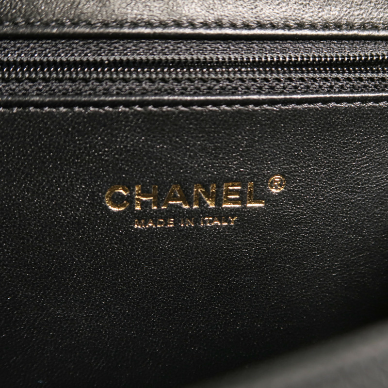 CHANEL 牛皮皮革Medium Vanity Case鏈帶手挽肩背兩用袋-5