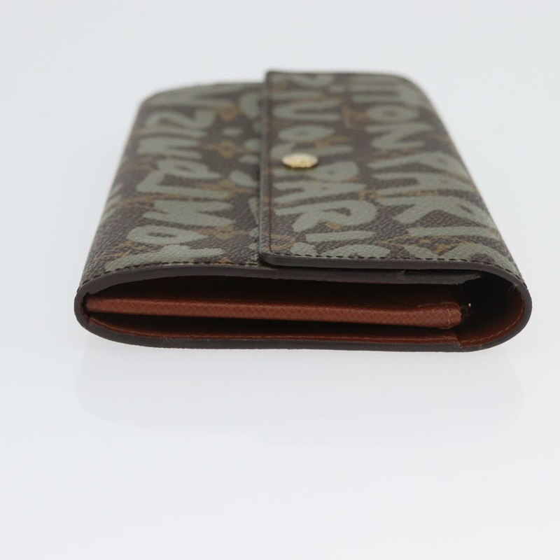 【日本直送】路易威登 Graffiti Porte Monnaie 信用錢包 卡其色 M92188 正品 BSZ567V-2