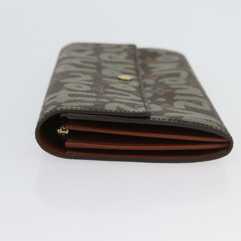 【日本直送】路易威登 Graffiti Porte Monnaie 信用錢包 卡其色 M92188 正品 BSZ567V-3