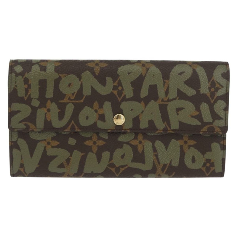 【日本直送】路易威登 Graffiti Porte Monnaie 信用錢包 卡其色 M92188 正品 BSZ567V-12
