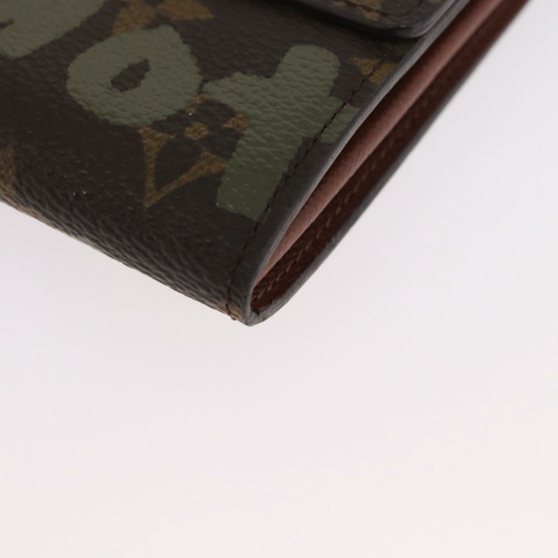 【日本直送】路易威登 Graffiti Porte Monnaie 信用錢包 卡其色 M92188 正品 BSZ567V-13