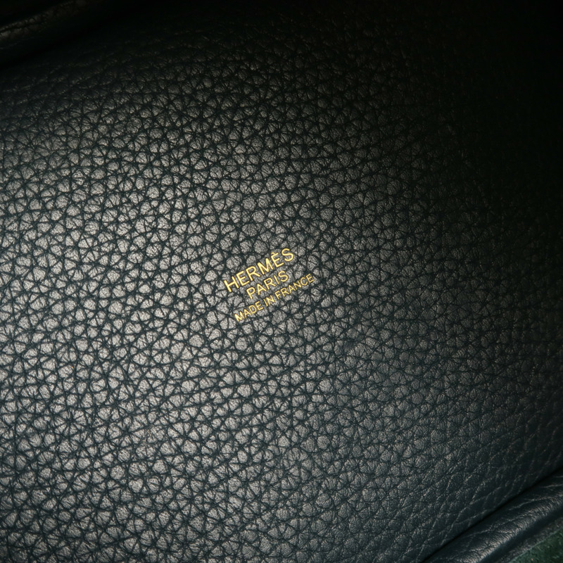 HERMES Clemence皮革Picotin PM手挽袋Vert Cypres-5