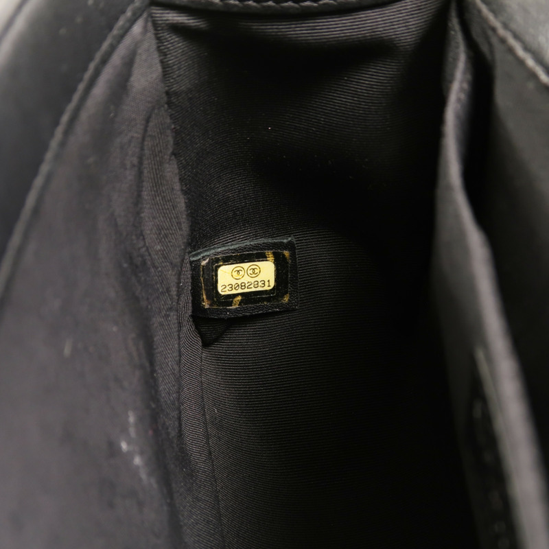 CHANEL 羊皮皮革Boy 25鏈帶肩背袋-6