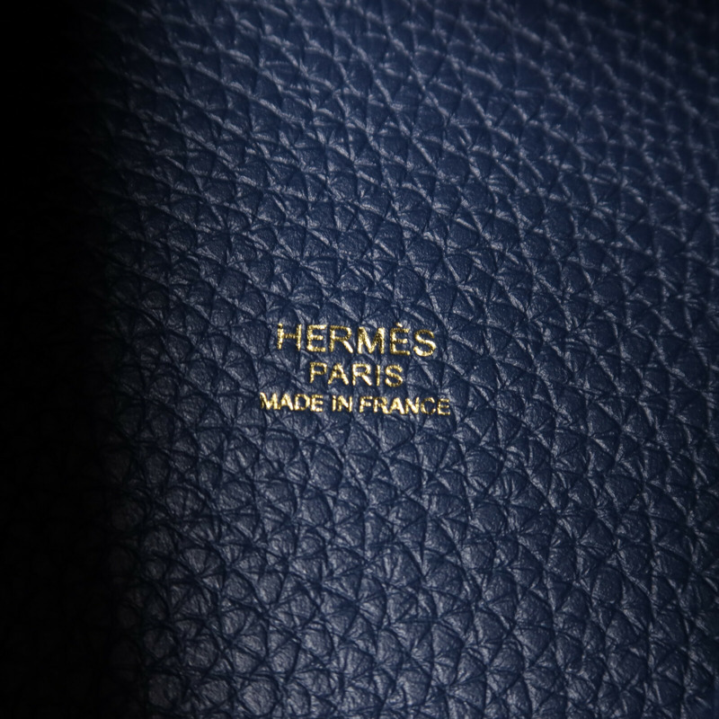 HERMES Clemence皮革 Picotin MM手挽袋Bleu De Prusse-5