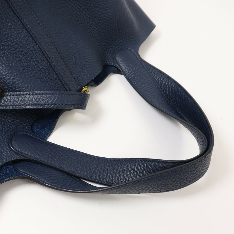 HERMES Clemence皮革 Picotin MM手挽袋Bleu De Prusse-7