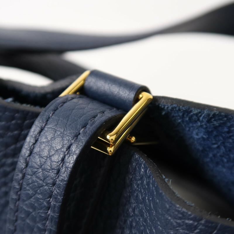 HERMES Clemence皮革 Picotin MM手挽袋Bleu De Prusse-9