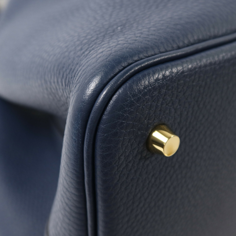 HERMES Clemence皮革 Picotin MM手挽袋Bleu De Prusse-10