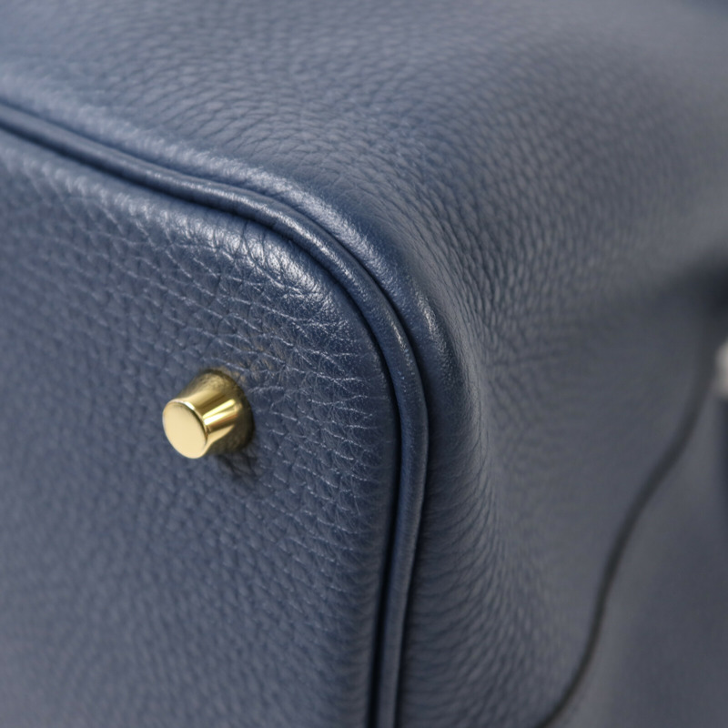 HERMES Clemence皮革 Picotin MM手挽袋Bleu De Prusse-11
