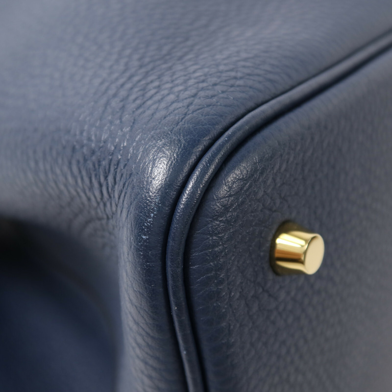 HERMES Clemence皮革 Picotin MM手挽袋Bleu De Prusse-12