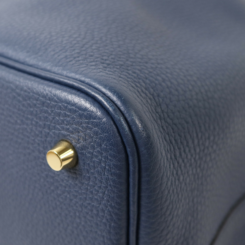 HERMES Clemence皮革 Picotin MM手挽袋Bleu De Prusse-13